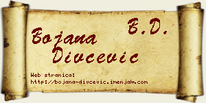Bojana Divčević vizit kartica